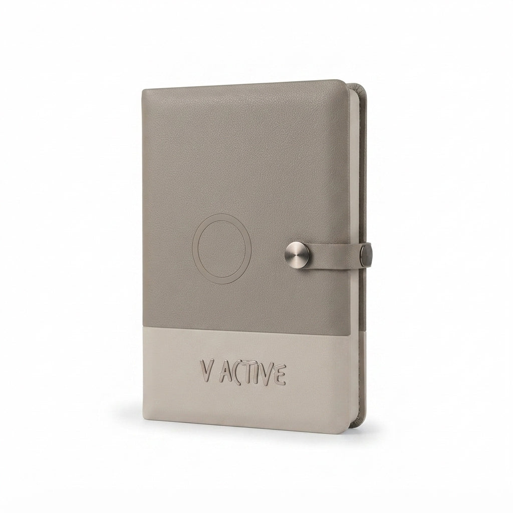 Powerhub notebook diary with power bank and study lamp, an executive tech gift
