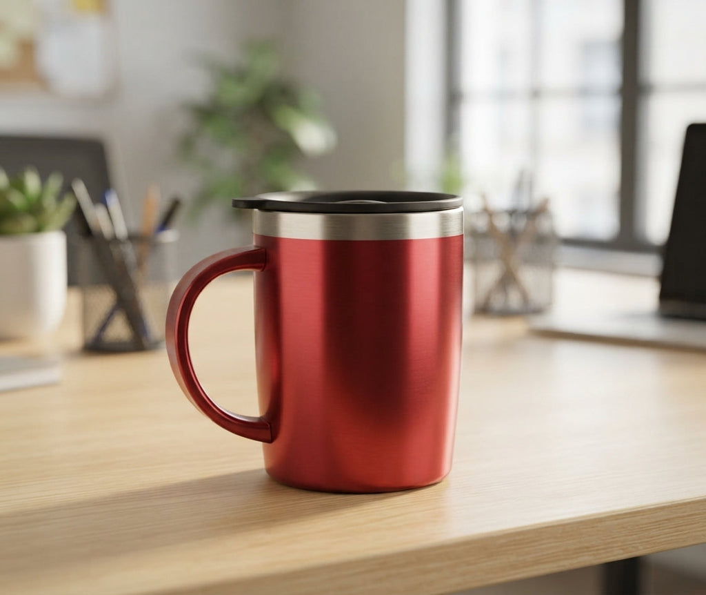 Barrel Coffee Mug with Handle - lifestyle - Meru Trophy corporate gifting