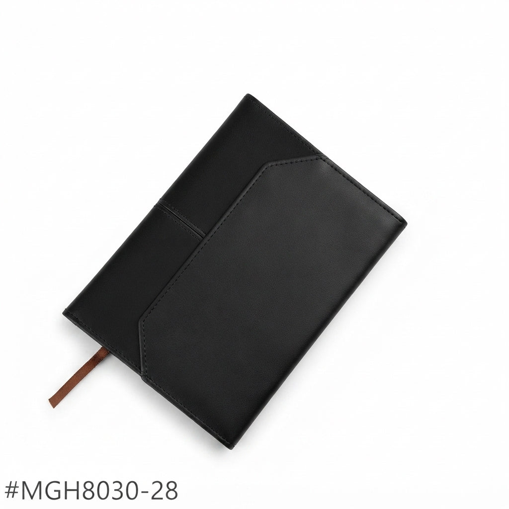 Envelope Flap PU Diary - Black - Meru Trophy corporate gifting
