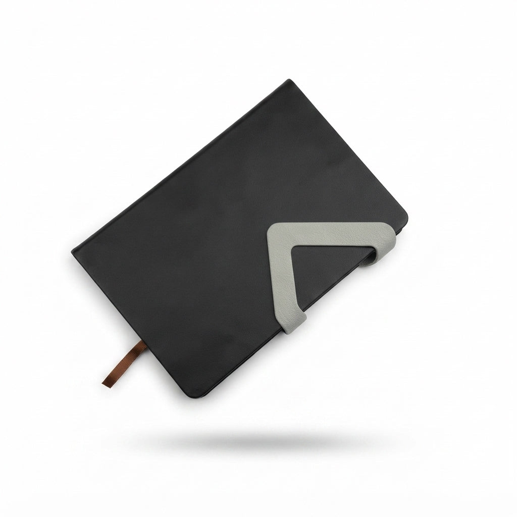 PU Diary with Corner Accent - Black - Meru Trophy corporate gifting