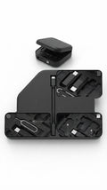 Wooden Cable Organiser and Multi-Port Kit - Black - Meru Trophy corporate gifting