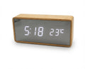 Bamboo Rectangular LED Digital Clock - Bamboo - Meru Trophy corporate gifting