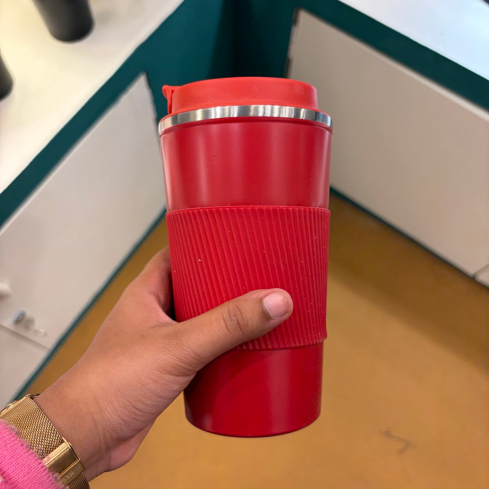 Coffee Tumbler with Flip Lid 500 ml - Red