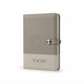 Powerhub Notebook Diary with 8000 mAh Power Bank and Study Lamp - Grey - Meru Trophy corporate gifting