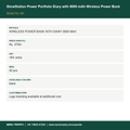 GlowStation Power Portfolio Diary with 8000 mAh Wireless Power Bank - spec card - Meru Trophy corporate gifting