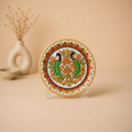 Sang-e-meena, Meenakari marble peacock art plate