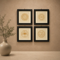 Mudra Virasat Coin Art Frame Set, handcrafted Sanjhi art wall decor