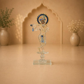 Murali Prabha Krishna playing flute showpiece, handcrafted glassware