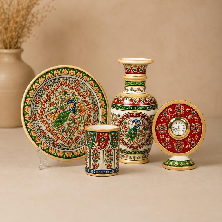 Samvar Tea Service Traditional Brass Set handcrafted