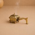 Dhoop Aradhya - III Brass Box Incense Burner, handcrafted brass metal craft
