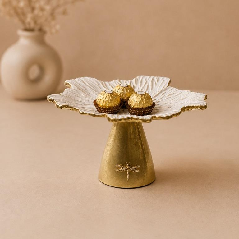 Parosne ki Parat Lotus Serving Stand, handcrafted metal craft