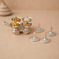 Shahi Raths Wheeled Serving Set, handcrafted metal craft