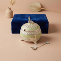 Neel Mor Manjusha Peacock Lidded Bowl, handcrafted metal craft