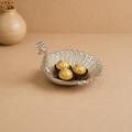 Mayur Shrinagar Peacock Fan Bowl, handcrafted metal craft
