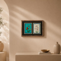 Naqqashi Kashmiri Papier Mache Framed Duo, handcrafted Kashmiri Papier Mache