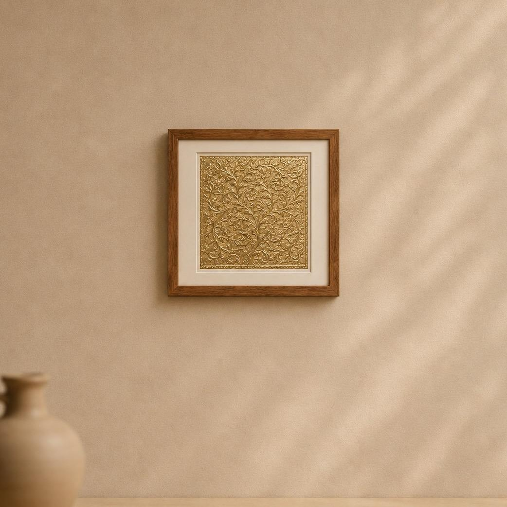 Chiati Gold Vine Line Remember Frame, handcrafted metal craft