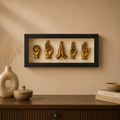 Hasta Mudra Language Of Hands Framed Sculpture, handcrafted Resin Artistry (Jodhpur)