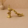 Brass Peacock Figurine handcrafted metallic