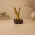 Metal Eagle Sculpture With Base, handcrafted metal craft