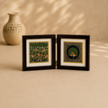 Sangam Dhokra and Miniature Double Frame, handcrafted dhokra and miniature art