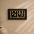 Milaap Framed Dhokra Art with Tussar Silk, handcrafted dhokra on tussar silk