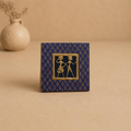 Paramparik Dhokra Art with Brocade Table Top, handcrafted Dhokra metal casting