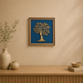 Neel Vriksha Blue Backdrop Metal Tree Wall Frame, handcrafted metal craft