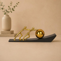 Ekjut Teamwork Sculpture Collaboration Table Decor, handcrafted Metal Craft and Wood