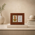 Kalangi Virasat Framed Keepsake, handcrafted wood carving and marble meenakari
