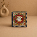Ghadi Meenakari Desk Clock, handcrafted Jaipur enamel work