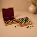 Raj Chaturang Wooden Chess Set, folding storage box view