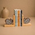Machhli Fish Bookends, wood block print craft