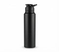 Matte Sipper Sports Bottle - Black - Meru Trophy corporate gifting
