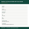 Bamboo Lid Vacuum Bottle with Carry Handle - product detail card - Meru Trophy corporate gifting