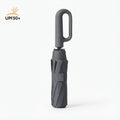 Folding Umbrella with Carabiner Handle - Black - Meru Trophy corporate gifting