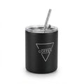 Coffee Cup with Straw Lid - Black - Meru Trophy corporate gifting