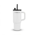 Vacuum Tumbler with Handle and Straw - White - Meru Trophy corporate gifting