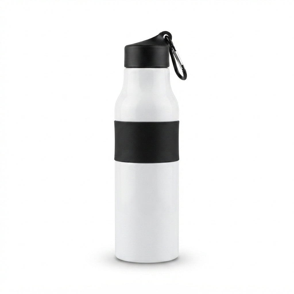 Two-Tone Sports Vacuum Bottle - White - Meru Trophy corporate gifting