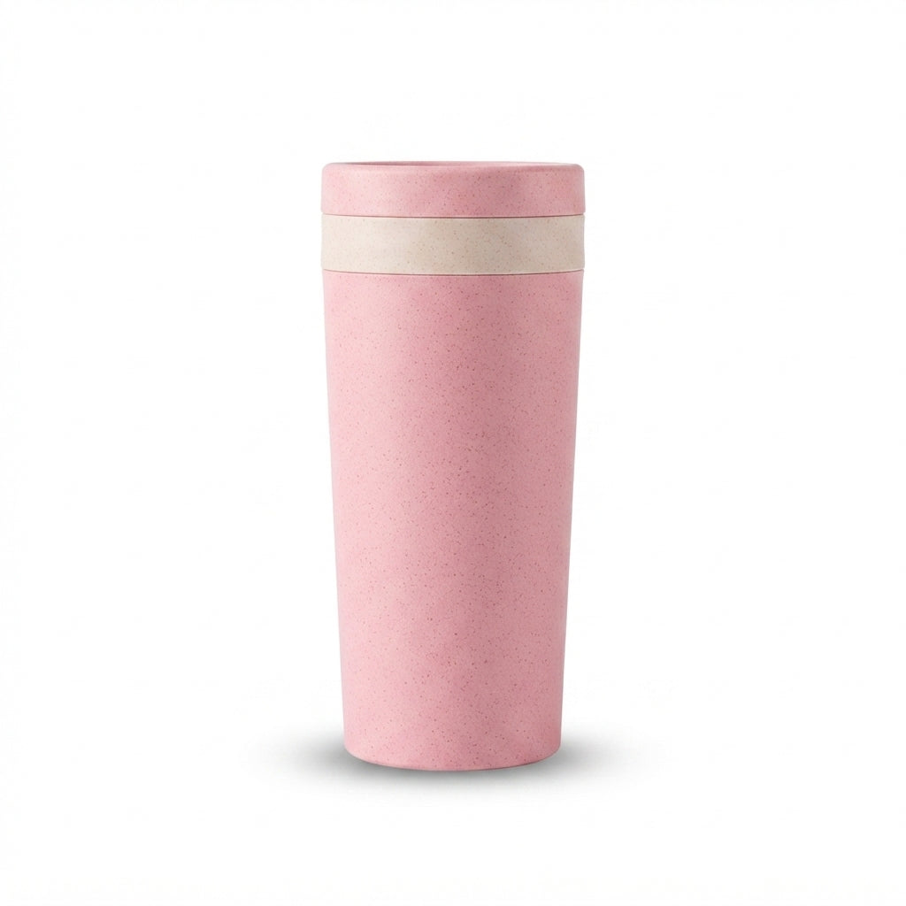Wheat Straw Tumbler - Pink - Meru Trophy corporate gifting