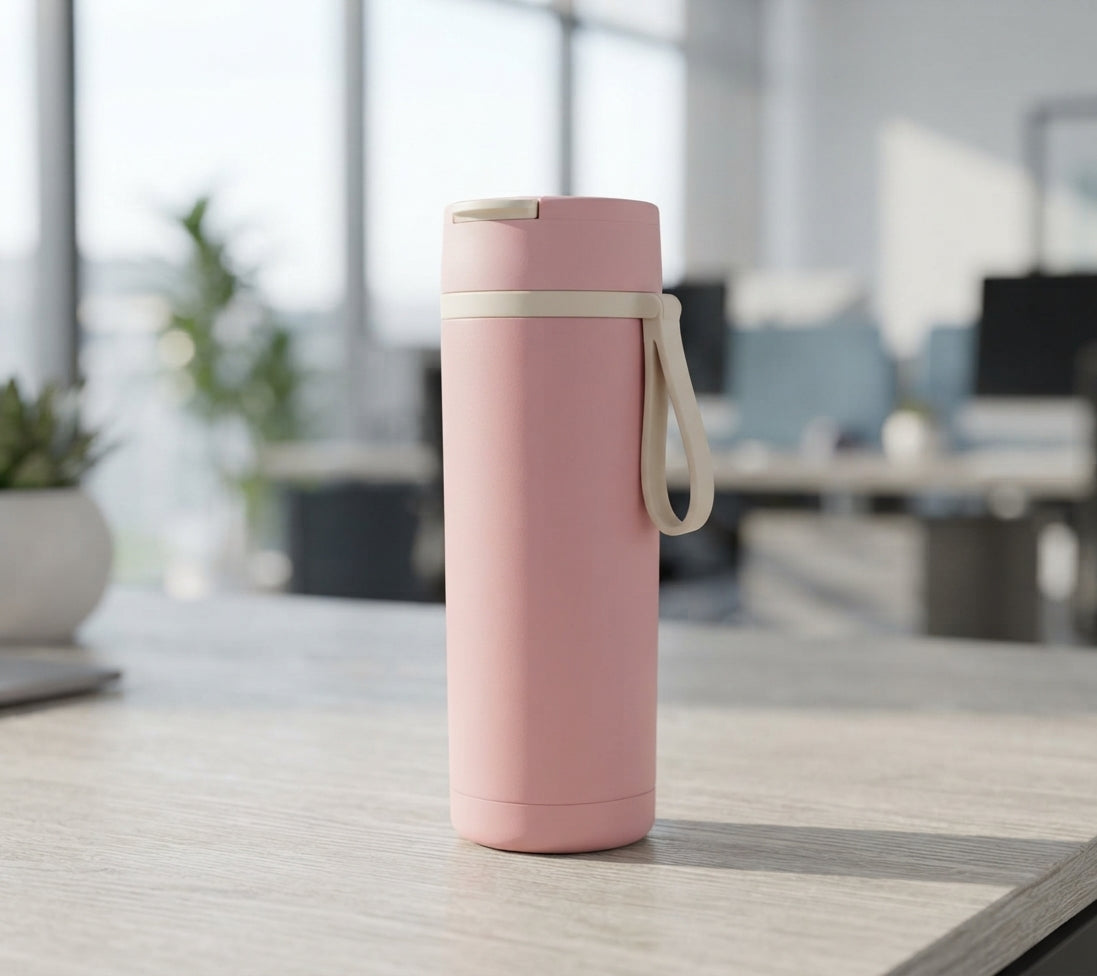 Wheat Straw Bottle with Carry Loop - lifestyle - Meru Trophy corporate gifting