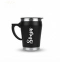 Steel Base Coffee Mug with Handle - Black - Meru Trophy corporate gifting