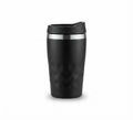 Steel Rim Coffee Tumbler - Black - Meru Trophy corporate gifting