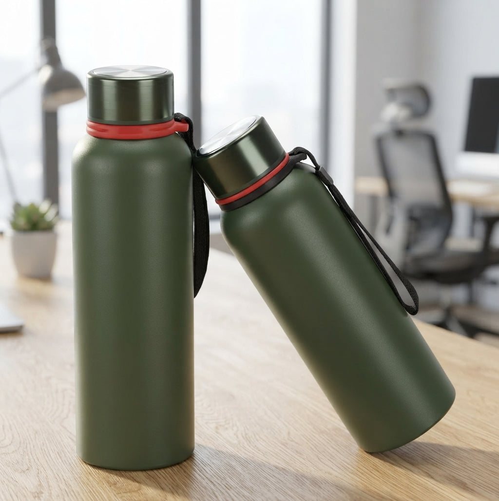 Vacuum Flask Bottle with Strap - lifestyle - Meru Trophy corporate gifting