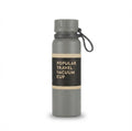 Travel Vacuum Cup with Carry Strap - Grey - Meru Trophy corporate gifting